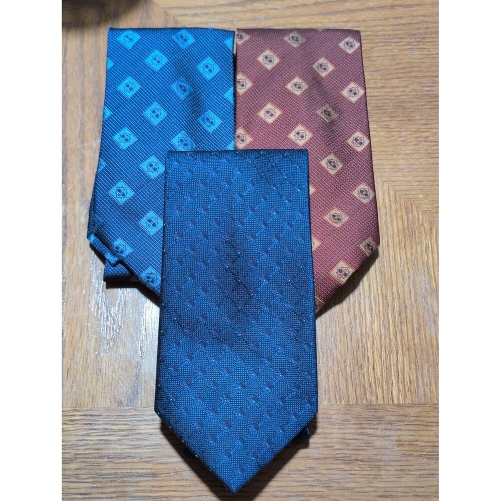 Daniel De Fasson Studio Men's 100% Silk Handmade Set of 3 Designer Ties